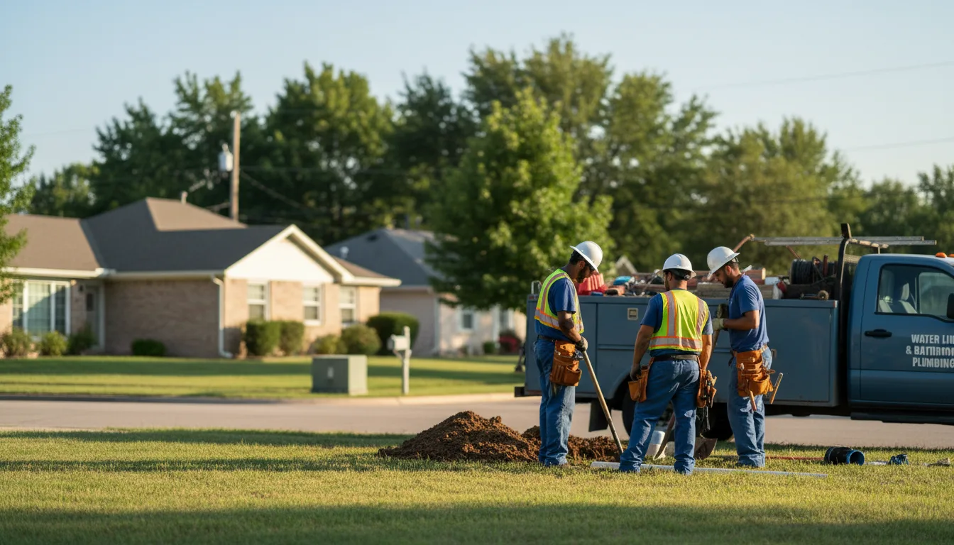 Residential water line and bathroom plumbing service in Mountain View, MO
